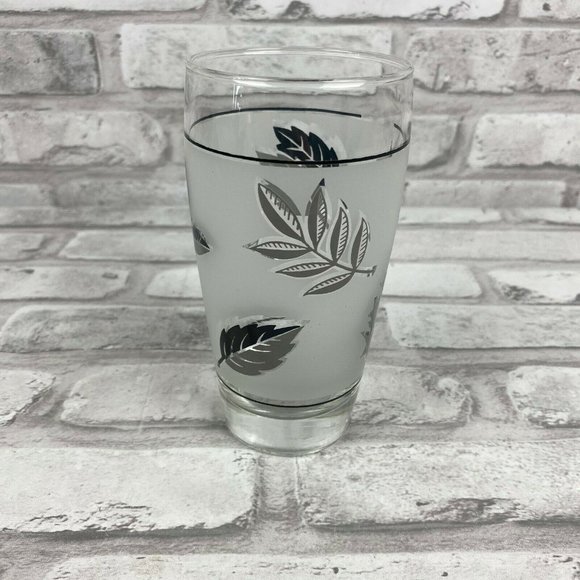 libbey silver leaf glassware